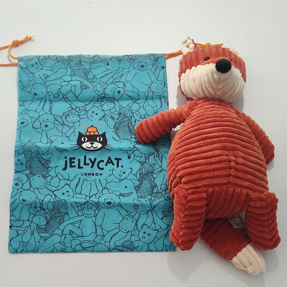 Jellycat Fox Cordy Roy 17" Corduroy Stuffed Animal Orange Cord Plush